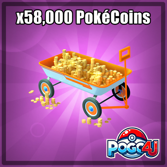 58,000 PokéCoins